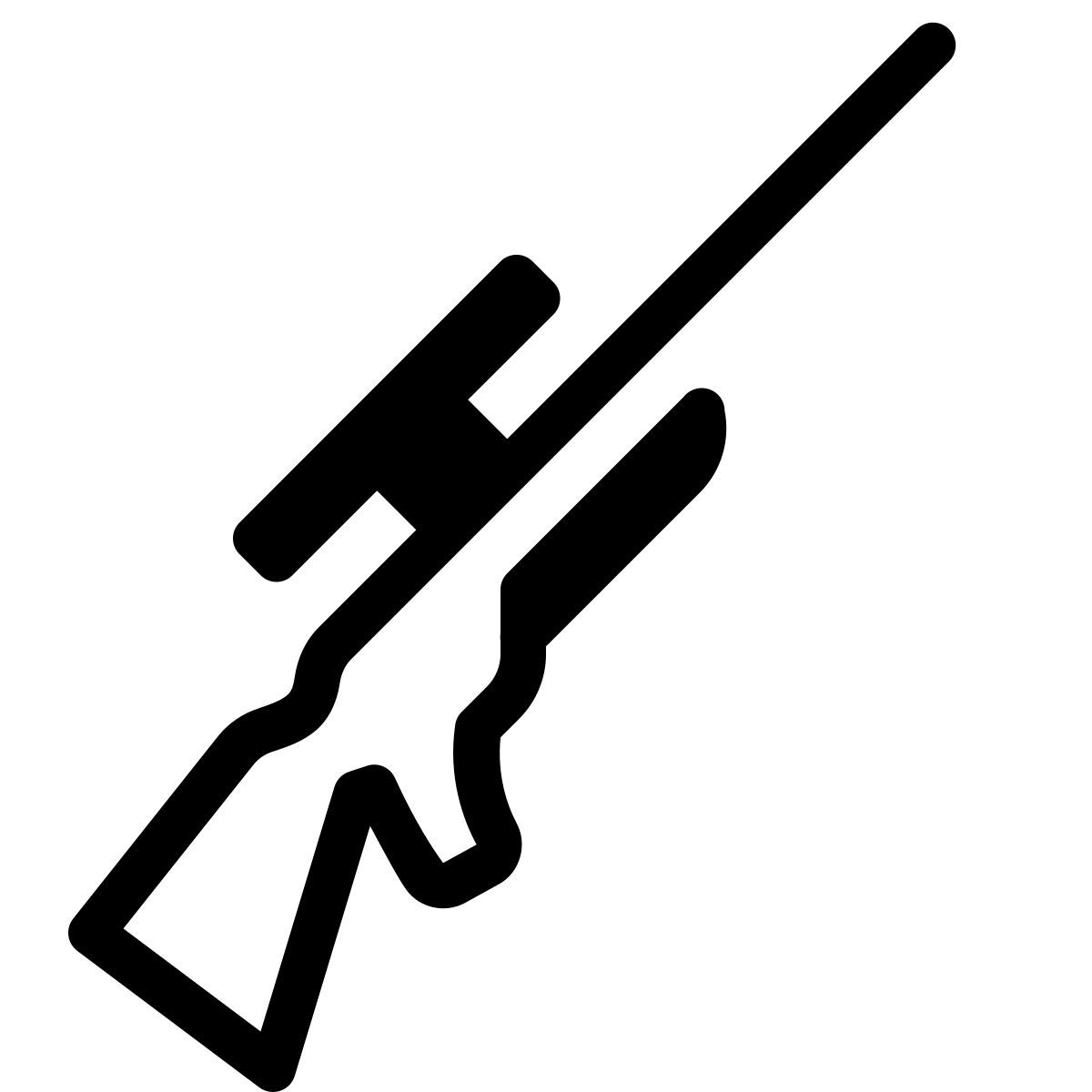parakeet partial filled style sniper rifle icon