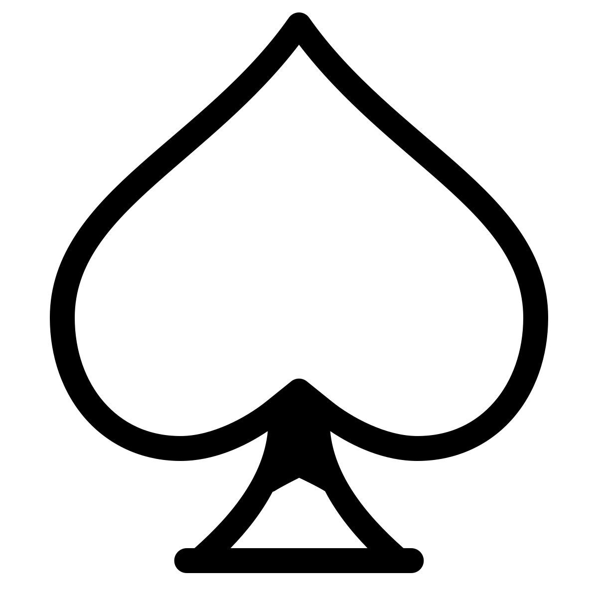 parakeet partial filled style spades icon