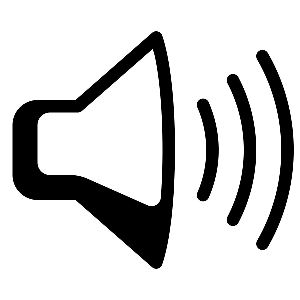 parakeet partial filled style speaker icon
