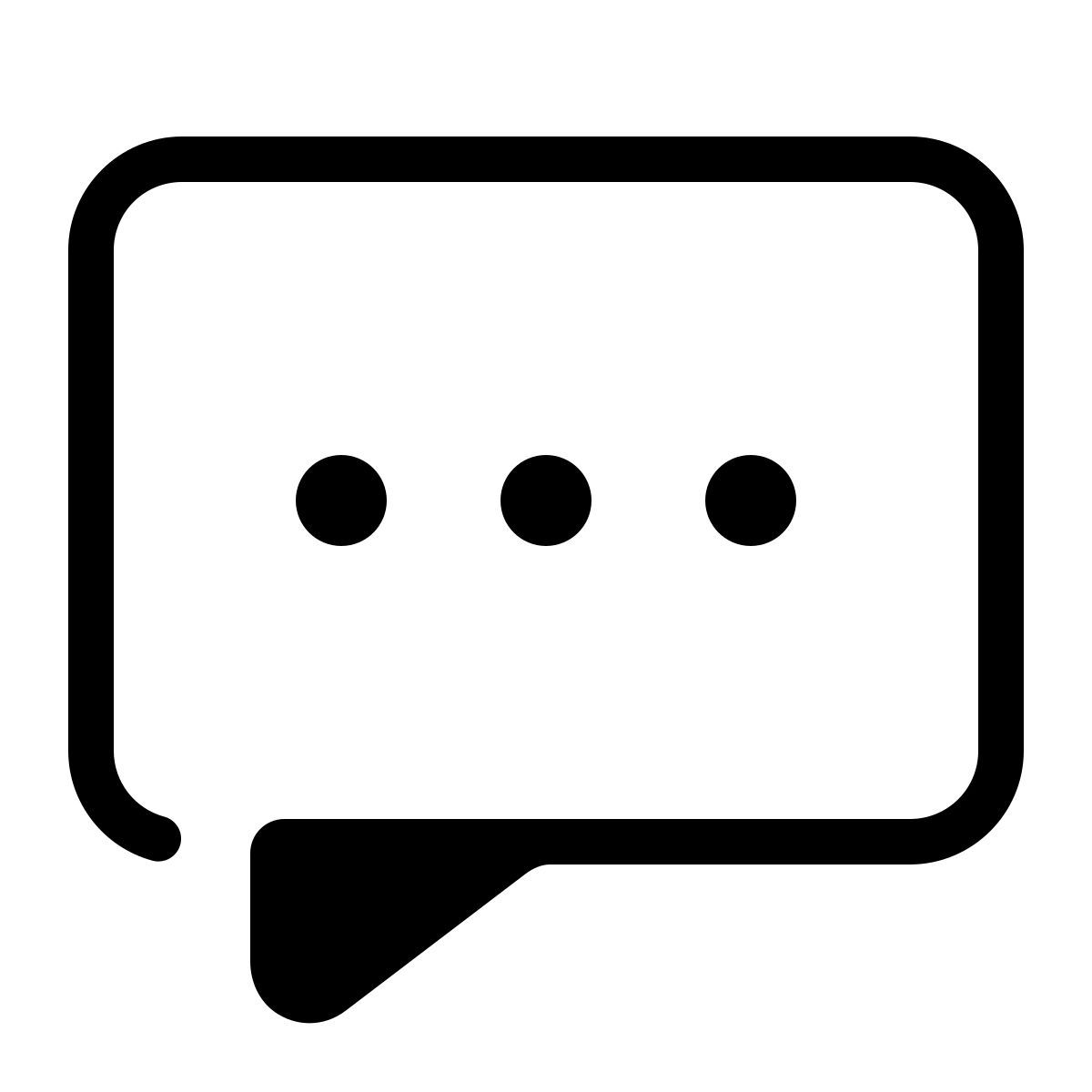 parakeet partial filled style chat bubble icon