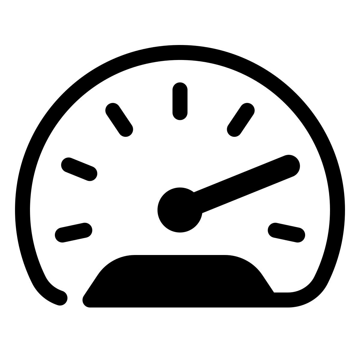 parakeet partial filled style speedometer icon