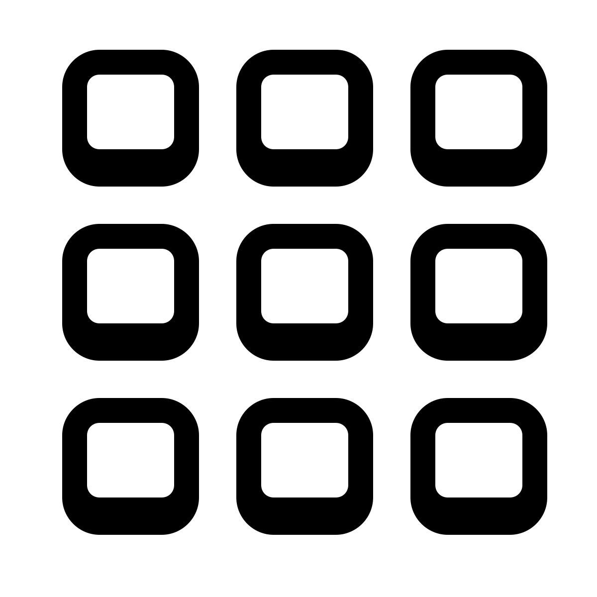 parakeet partial filled style squared menu icon