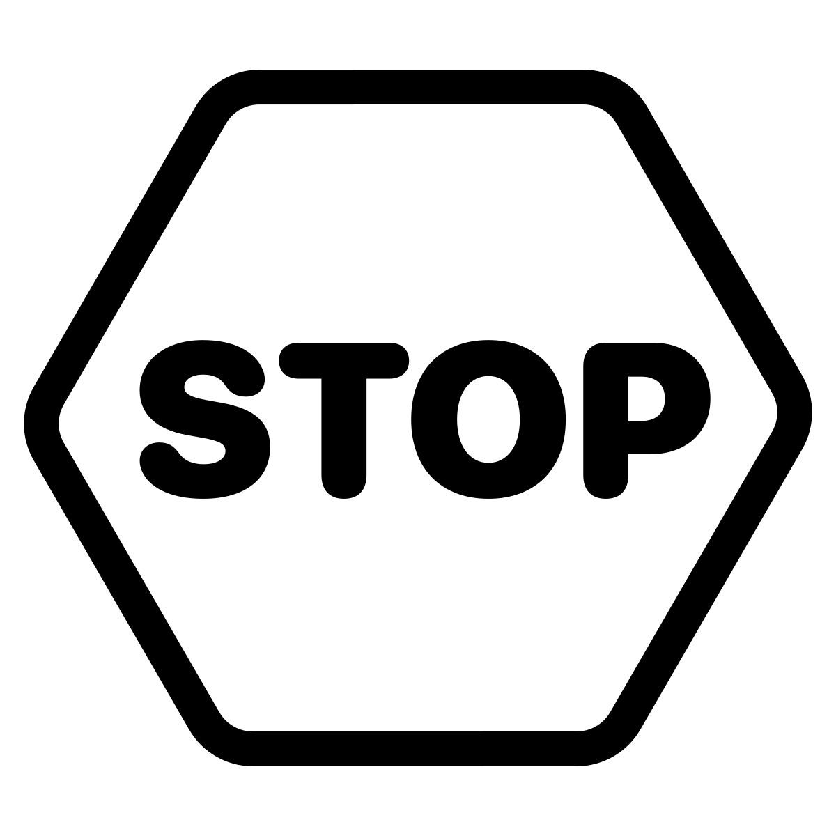 parakeet partial filled style stop sign icon