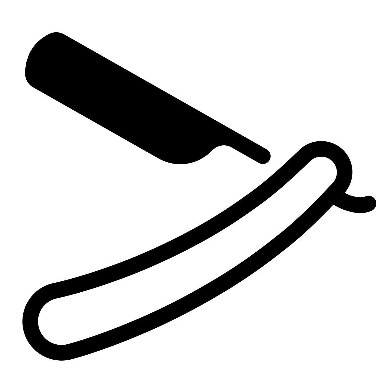 parakeet partial filled style straight razor icon
