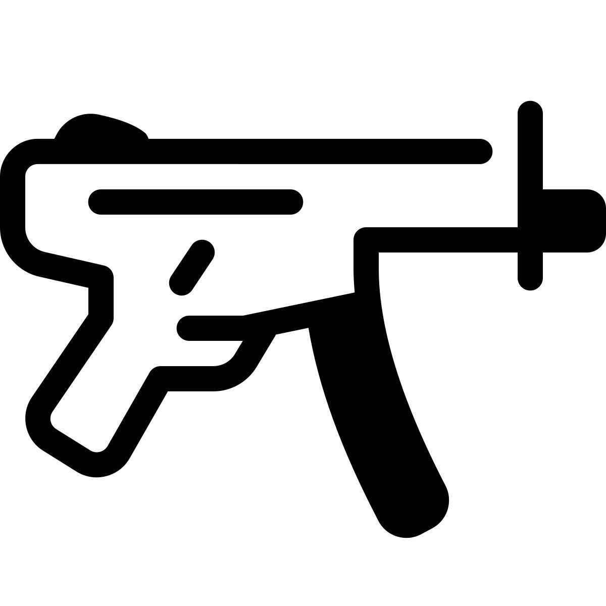 parakeet partial filled style mitraillette icon