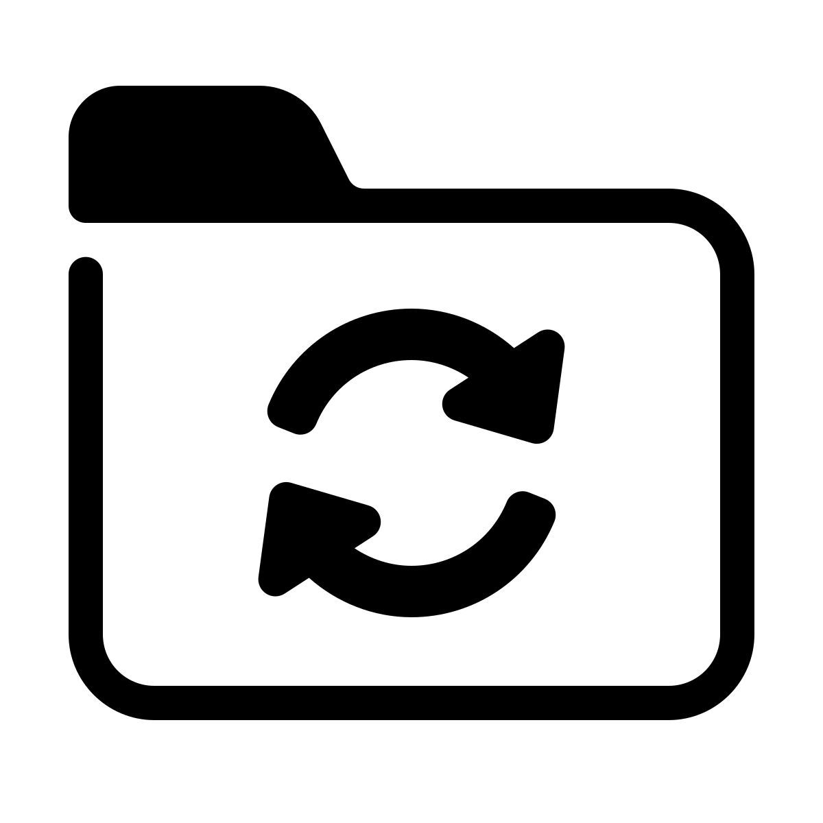 parakeet partial filled style sincronizza cartella icon