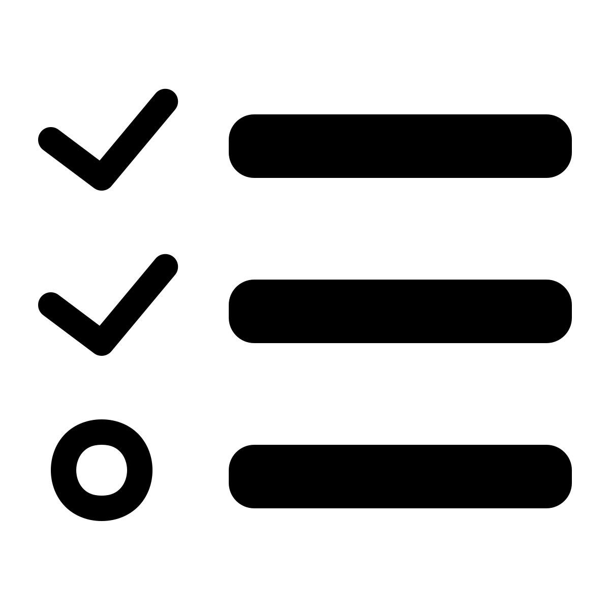 parakeet partial filled style to do list icon