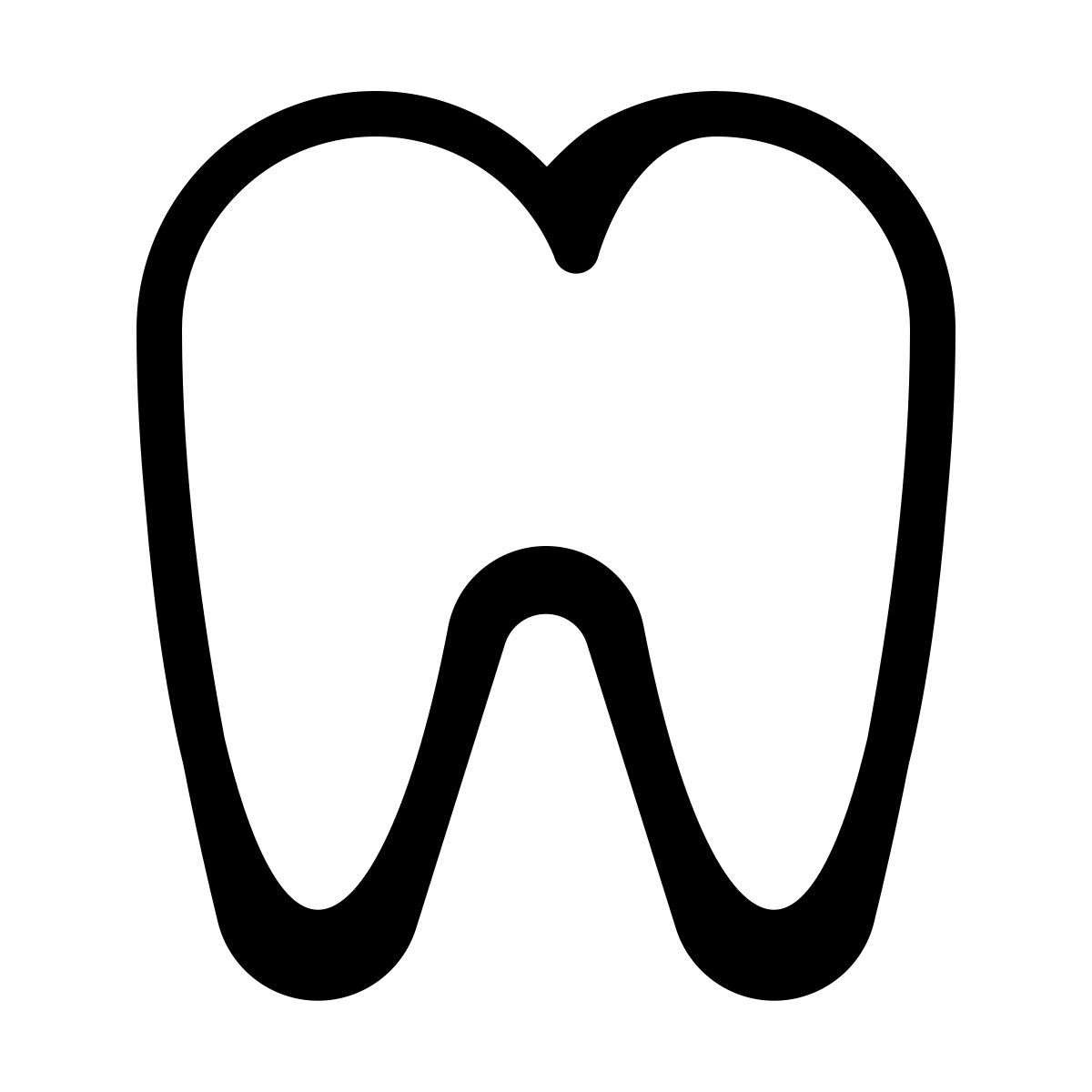 parakeet partial filled style tooth icon