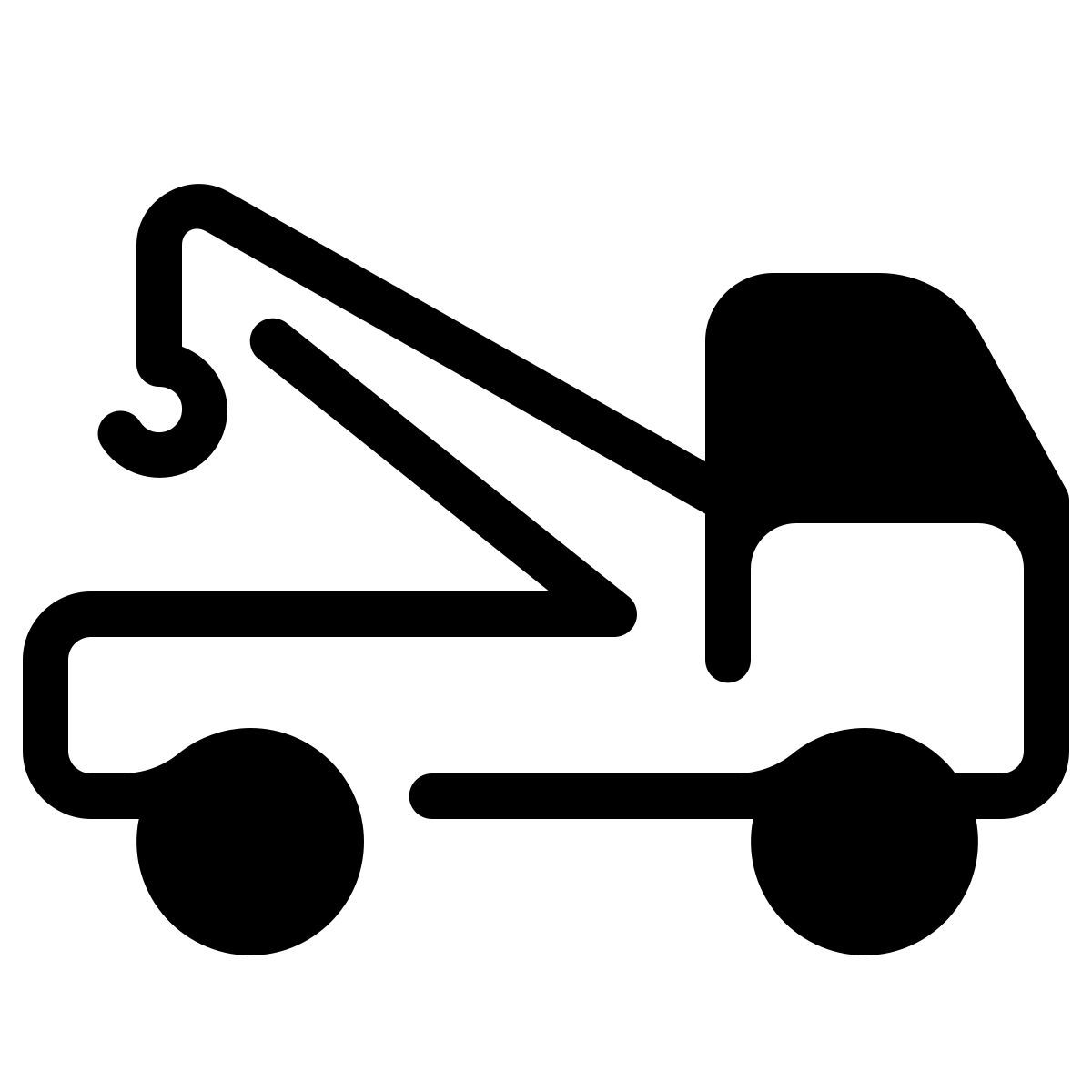 parakeet partial filled style tow truck icon