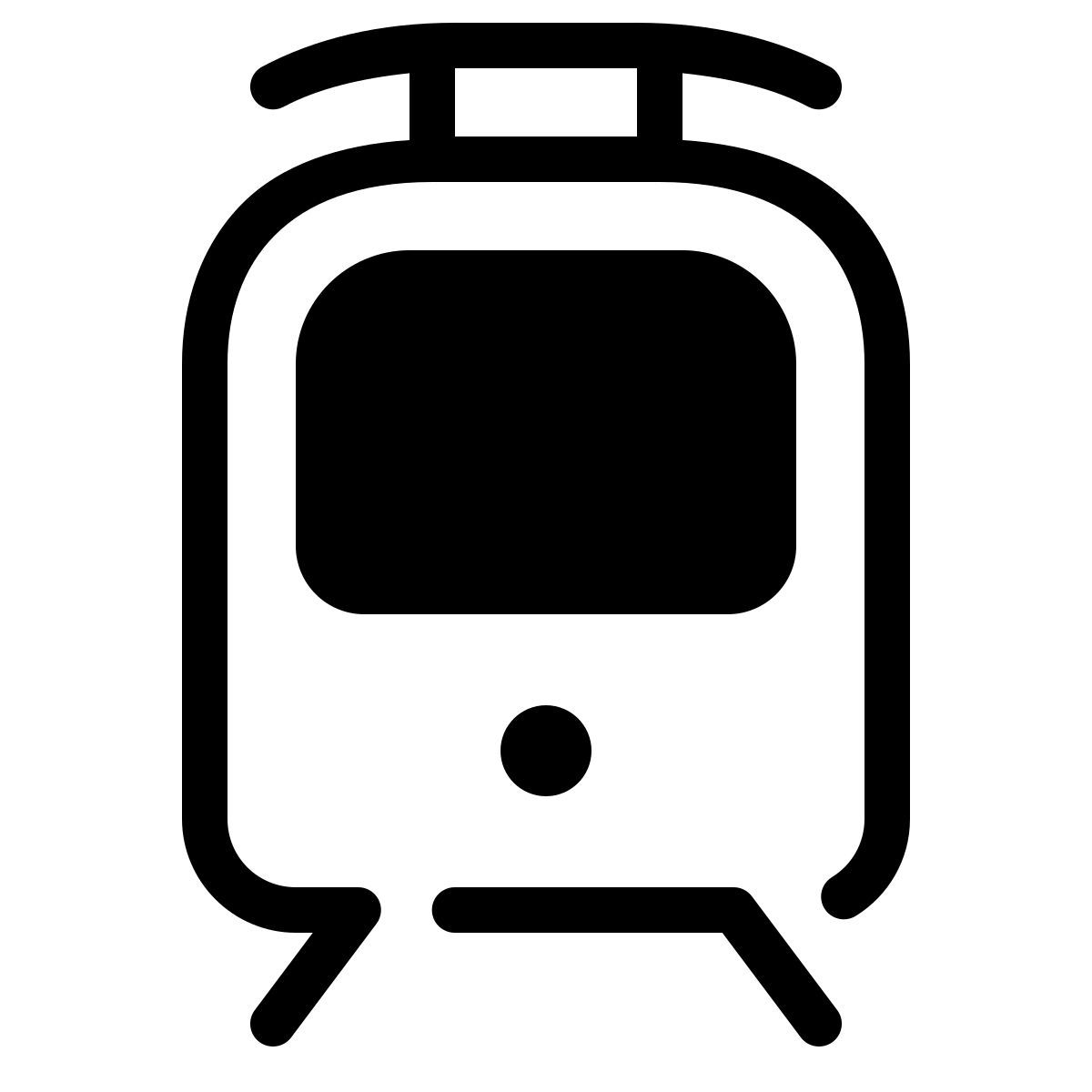 parakeet partial filled style tram icon