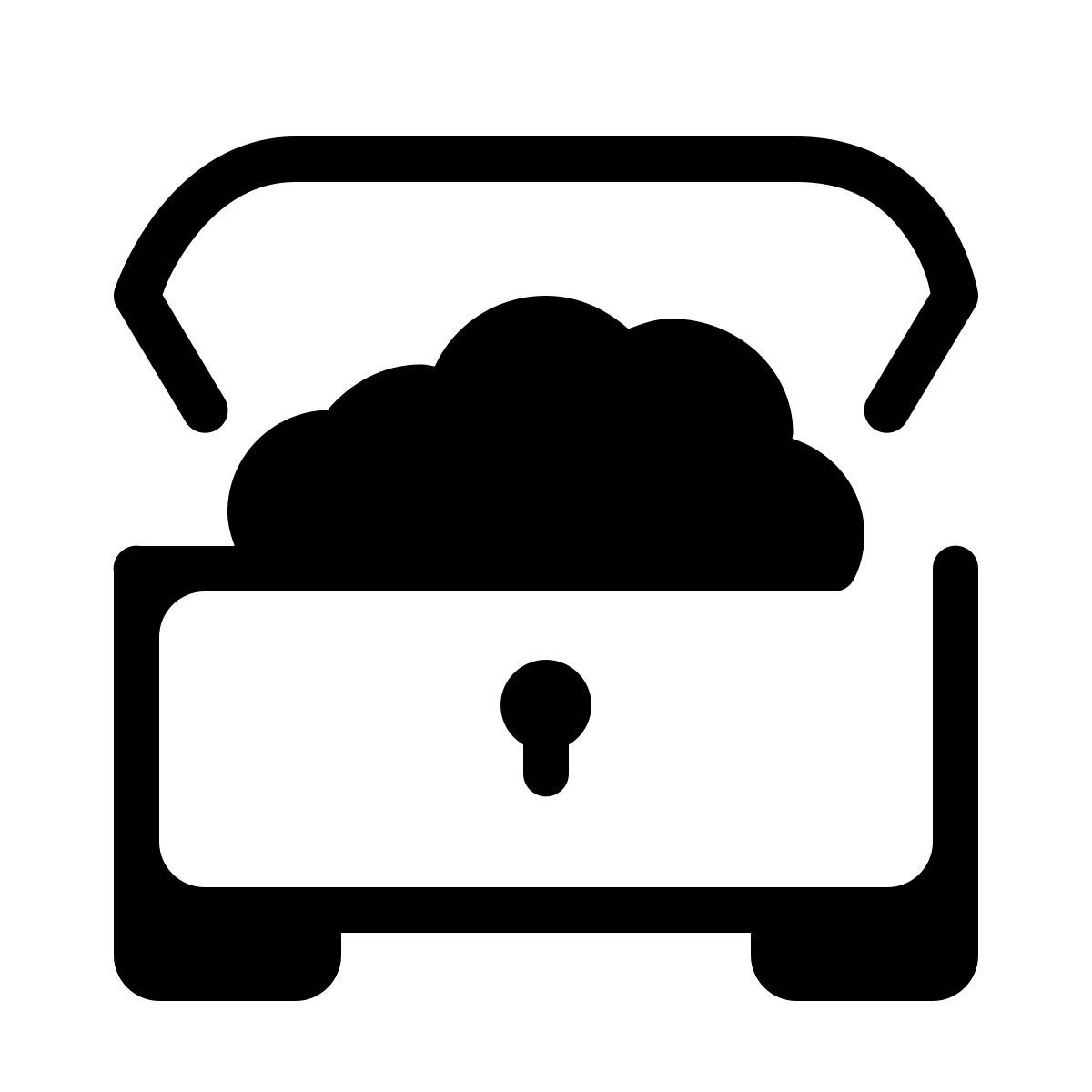 parakeet partial filled style сундук с сокровищами icon