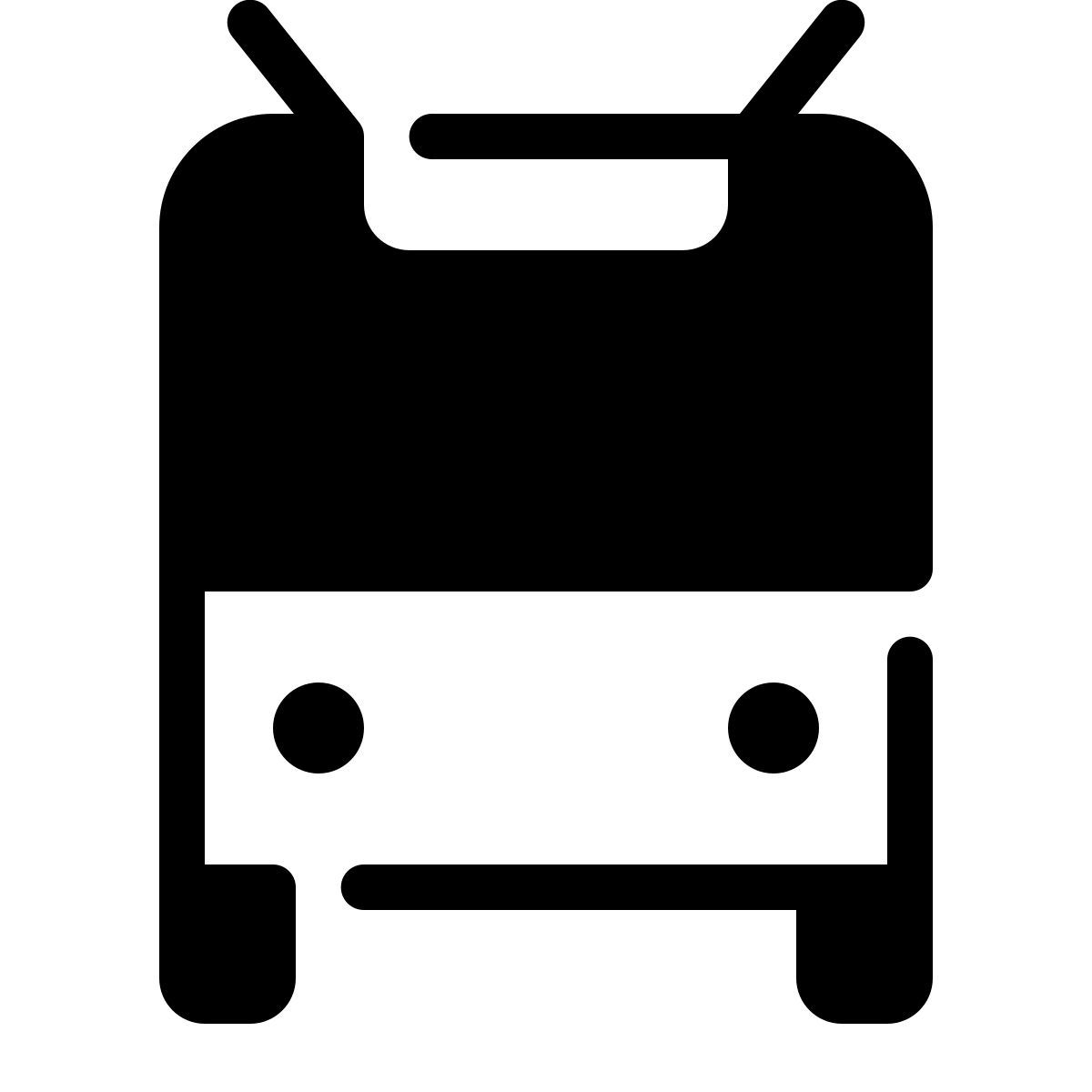 parakeet partial filled style trolleybus icon