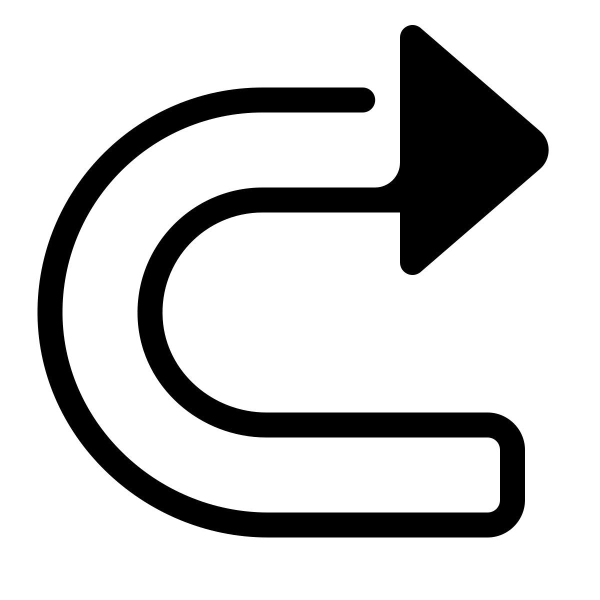 parakeet partial filled style u   образная стрелка влево icon