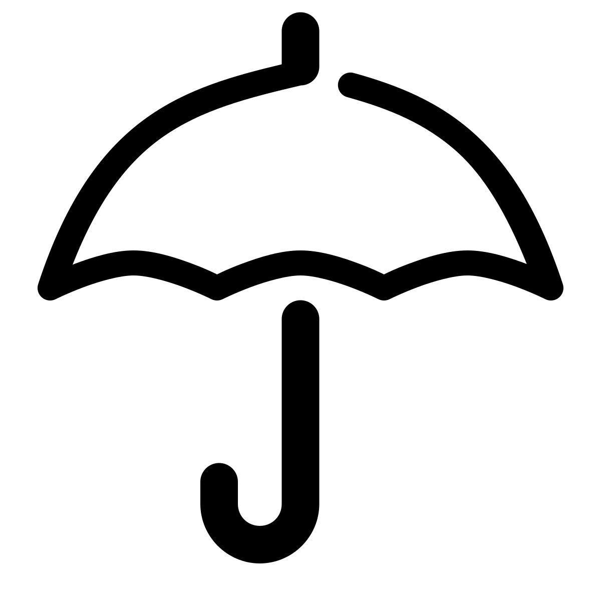 parakeet partial filled style umbrella icon