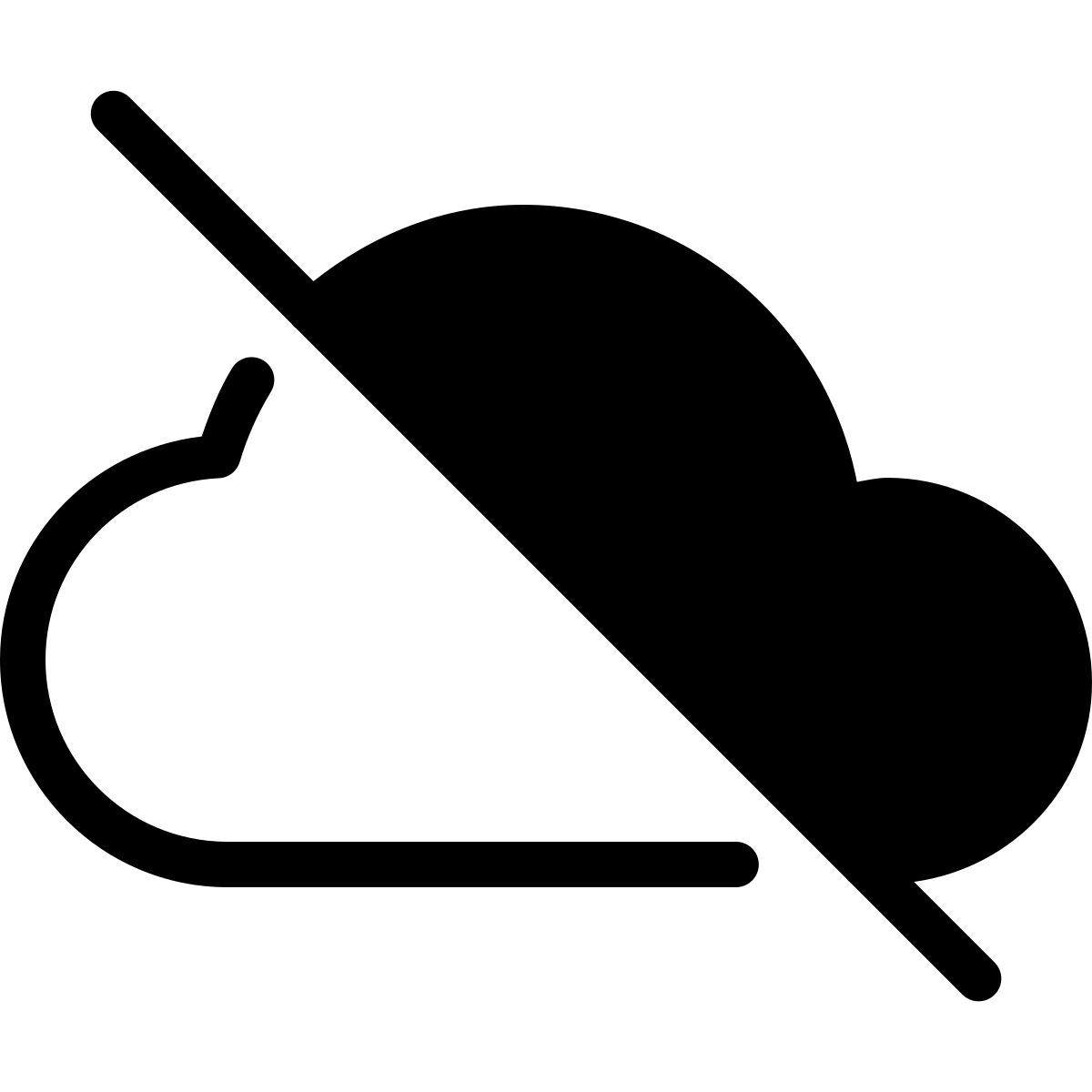 parakeet partial filled style 使用できないクラウド icon