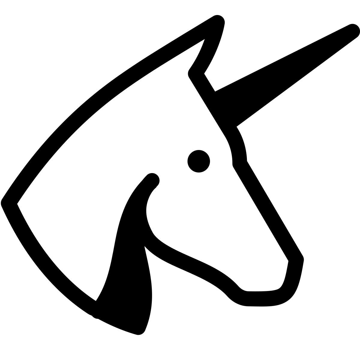 parakeet partial filled style einhorn icon
