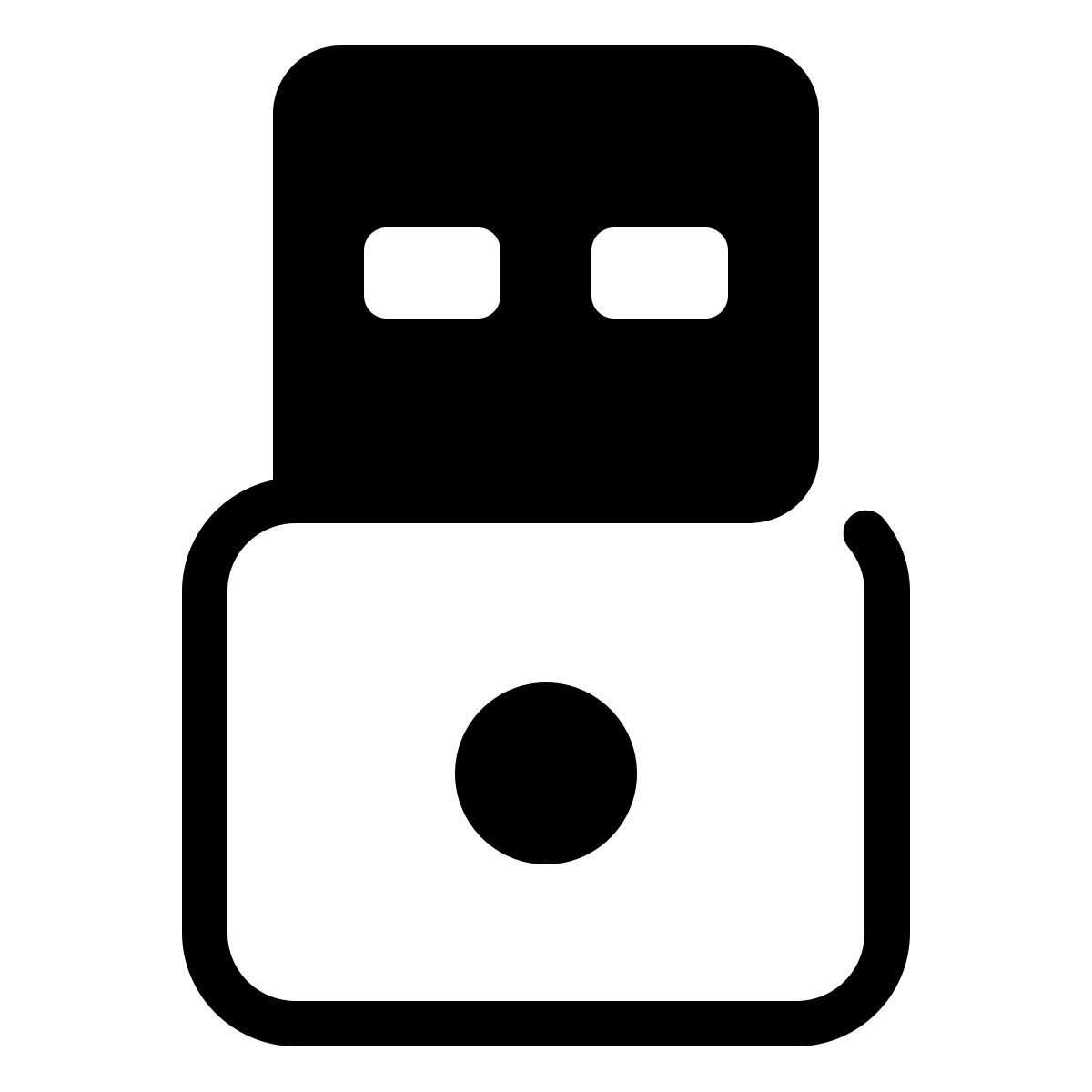 parakeet partial filled style usb on icon