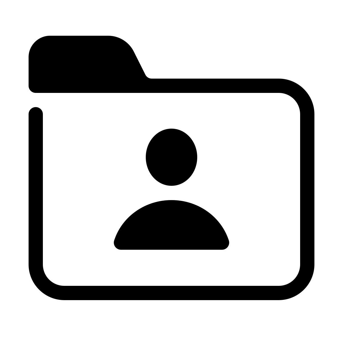 parakeet partial filled style carpeta de usuario icon
