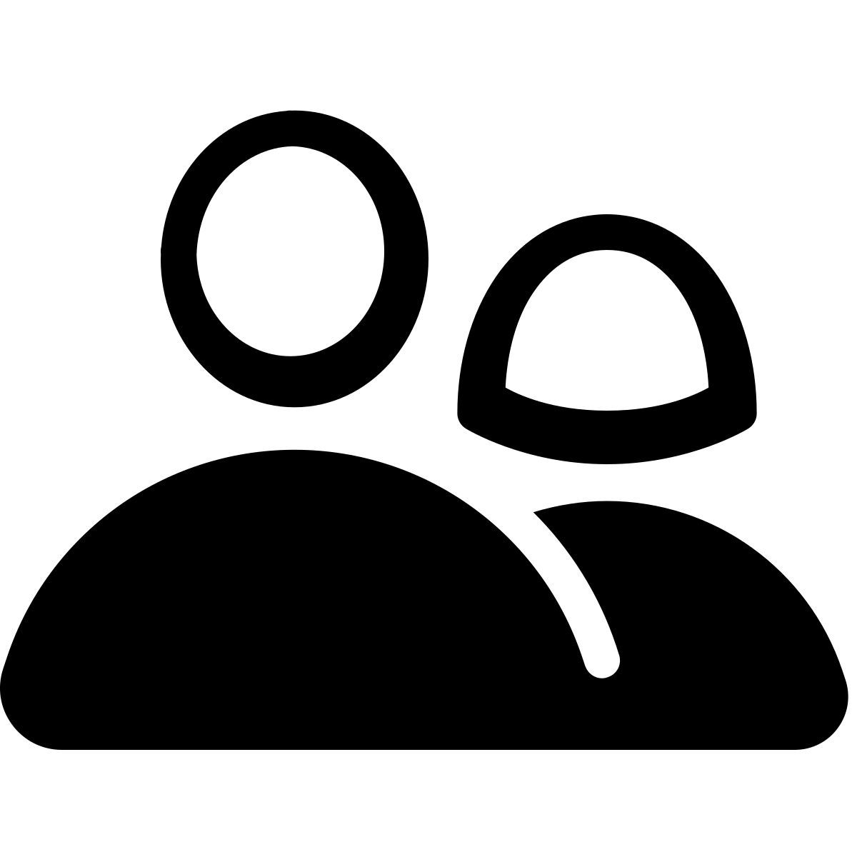 parakeet partial filled style группа пользователей, мужчина и женщина icon