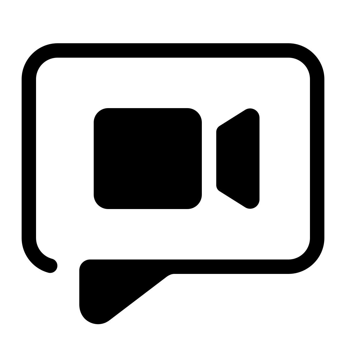 parakeet partial filled style mensaje de vídeo icon