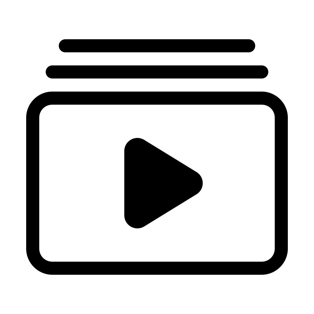 parakeet partial filled style video playlist icon
