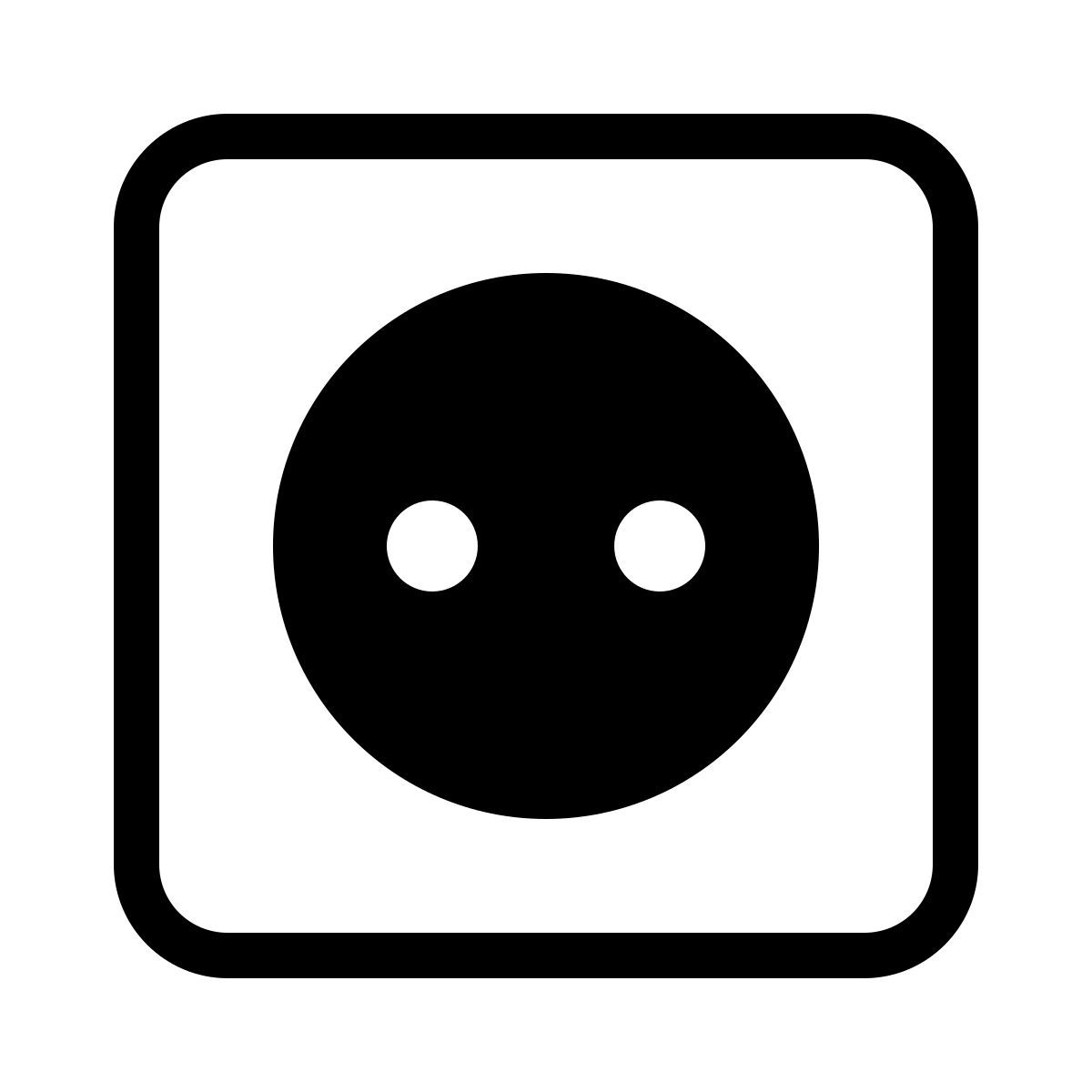 parakeet partial filled style wall socket icon