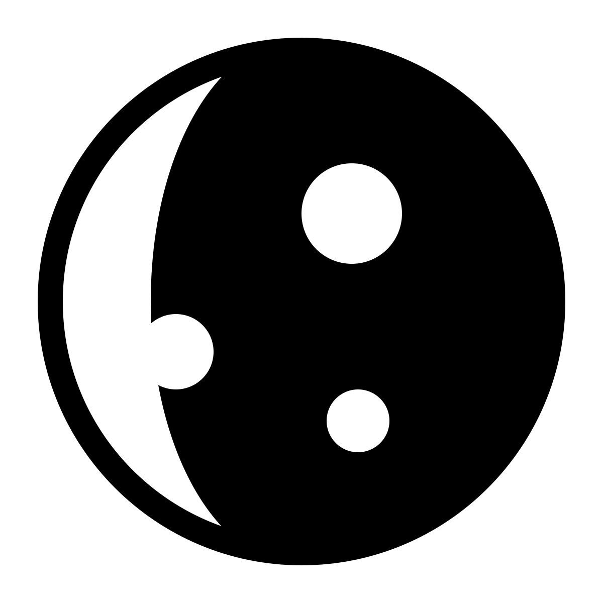 parakeet partial filled style waning crescent icon