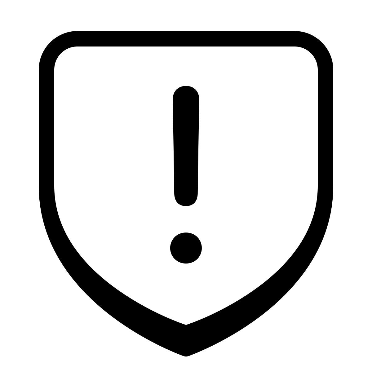 parakeet partial filled style warning shield icon