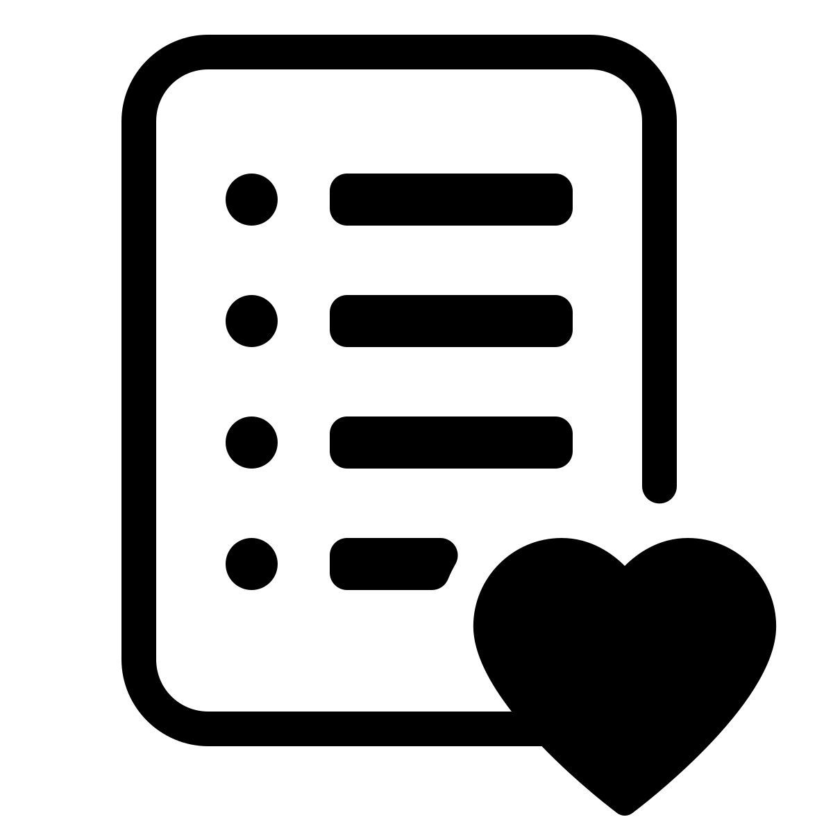 parakeet partial filled style wish list icon