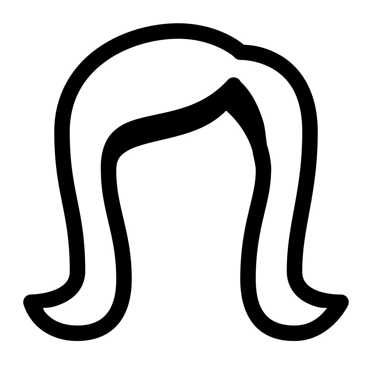 parakeet partial filled style frauenhaar icon