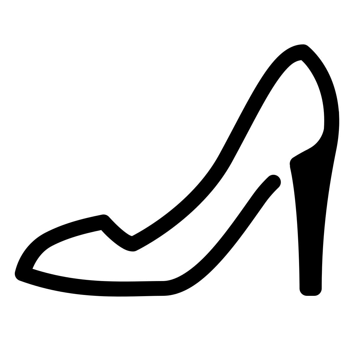 parakeet partial filled style women shoe side view icon