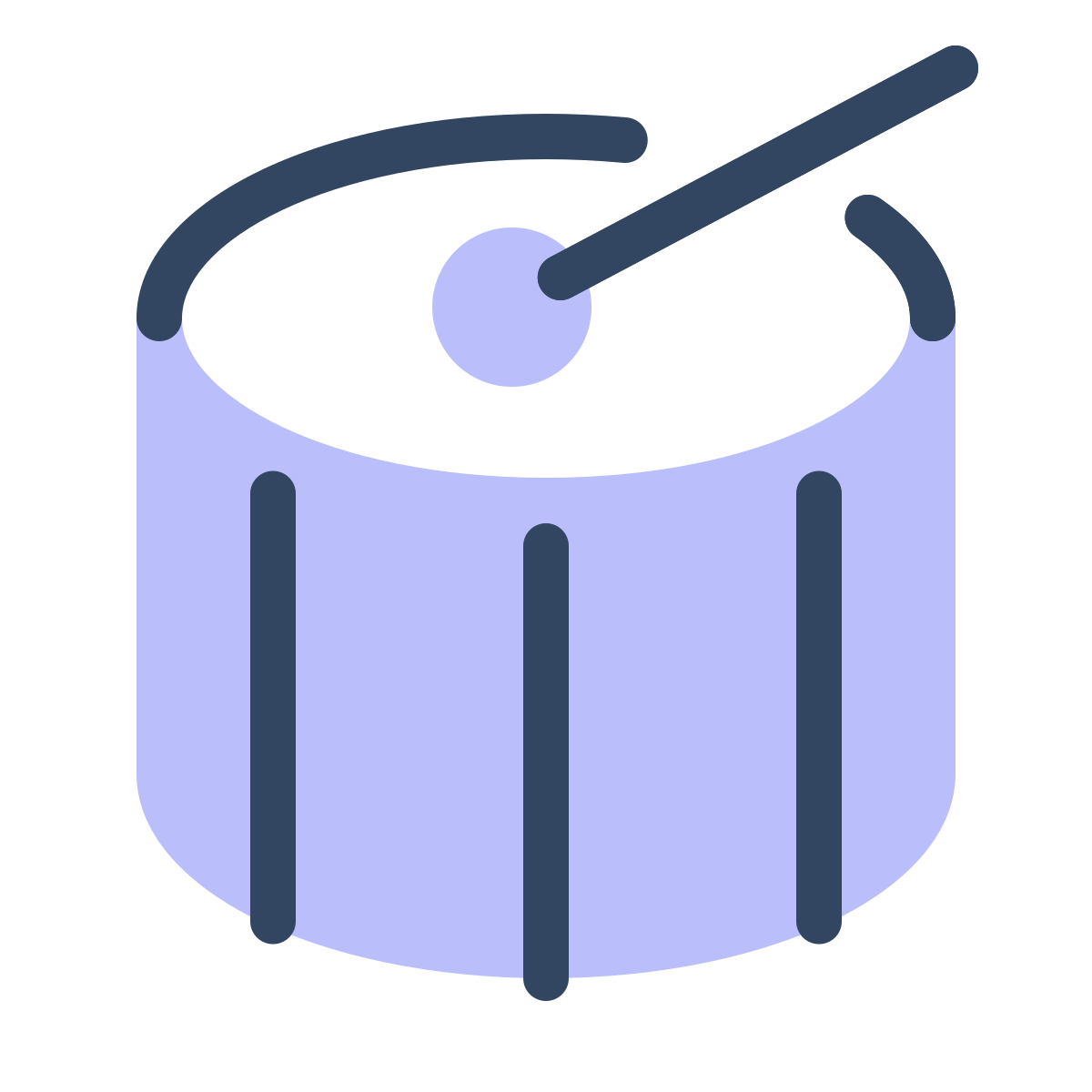 parakeet color style bass drum icon