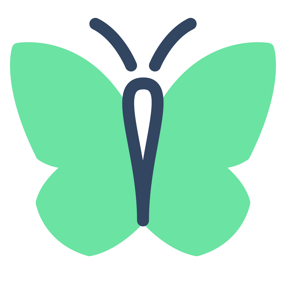 parakeet color style butterfly icon