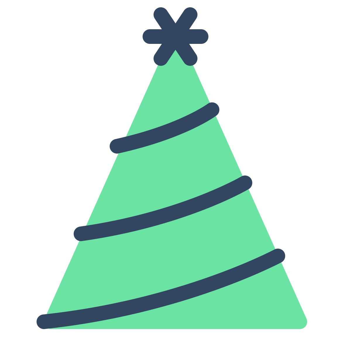 parakeet color style christmas tree icon