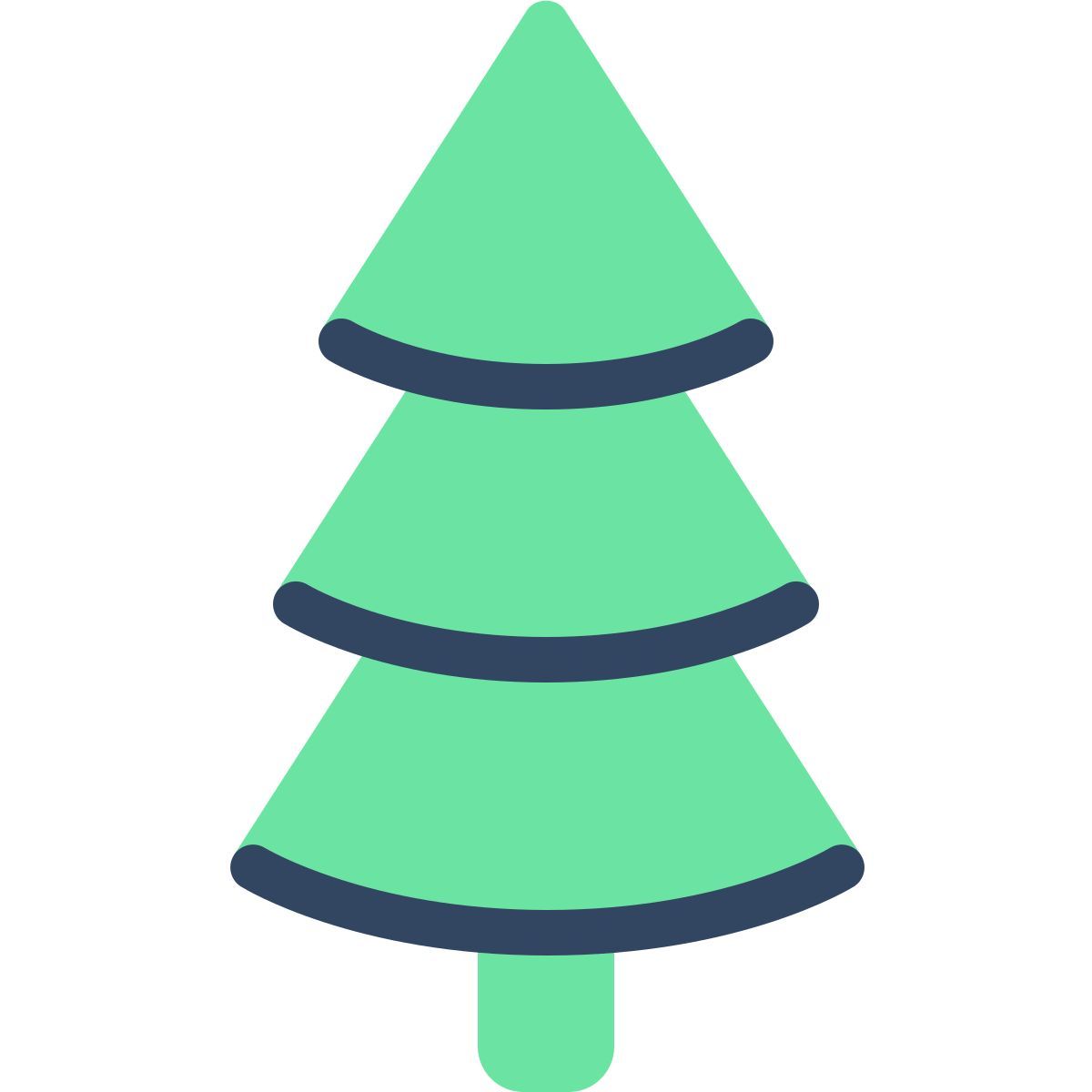 parakeet color style árbol conífero icon