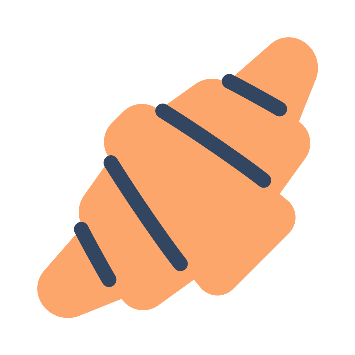 parakeet color style croissant icon