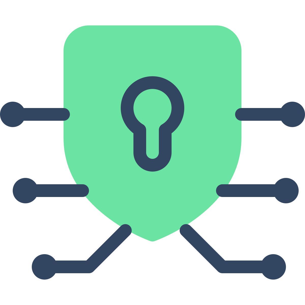 parakeet color style cyber security icon