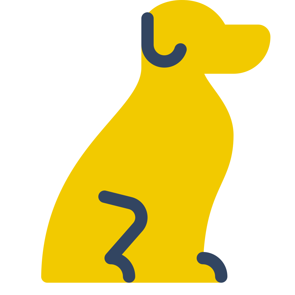 parakeet color style dog icon