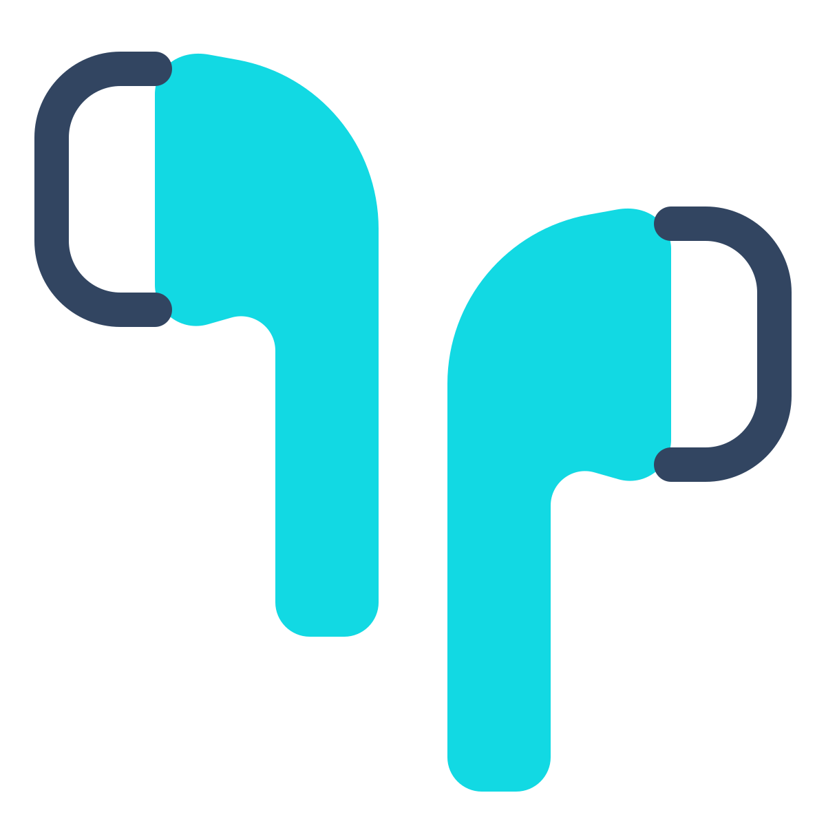 parakeet color style earbud headphones icon