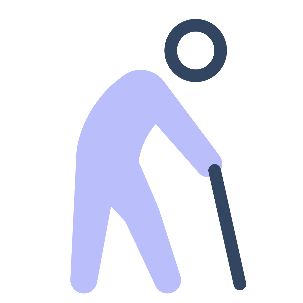 parakeet color style elderly person icon