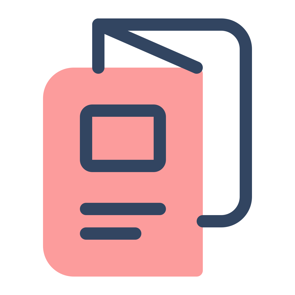 parakeet color style folded booklet icon