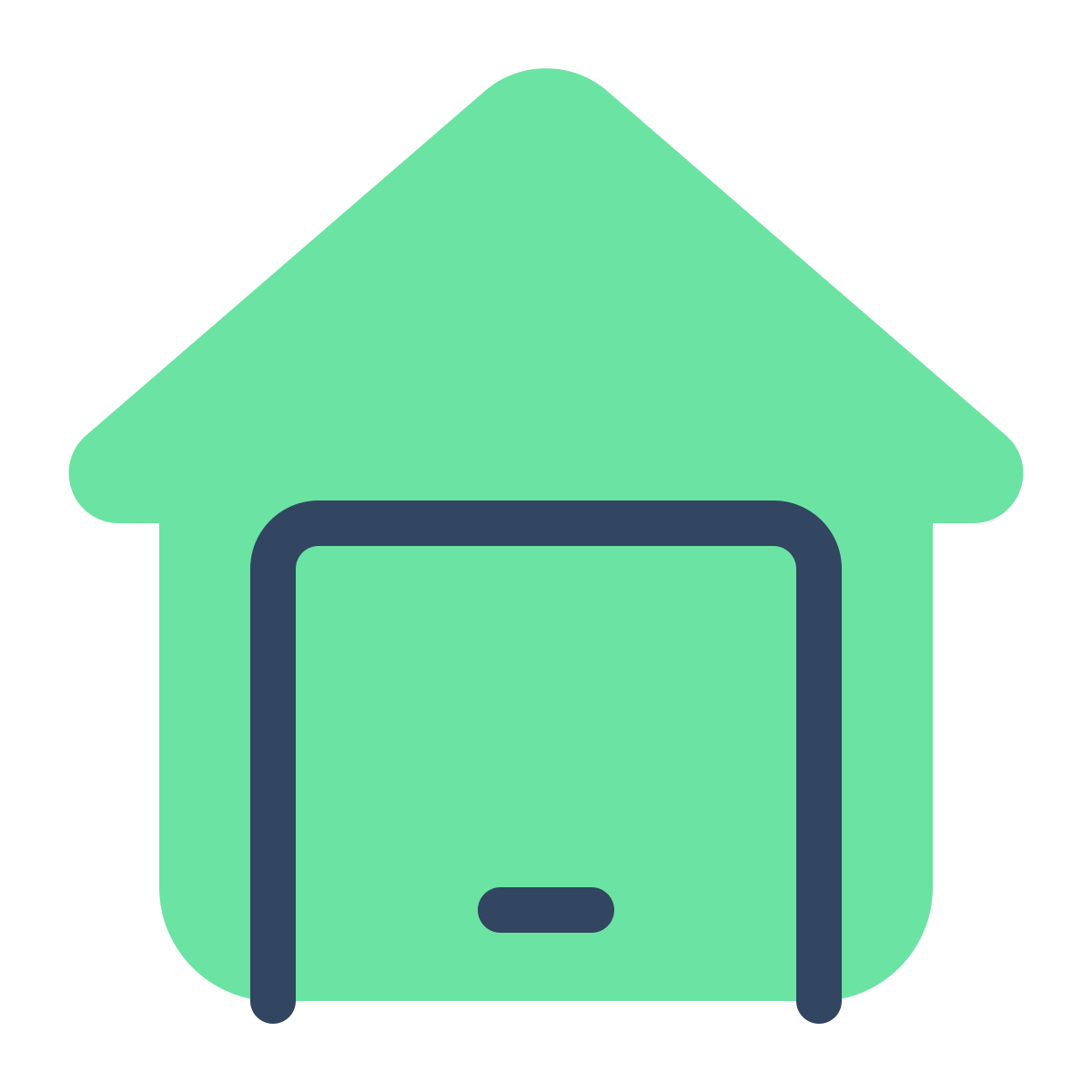 parakeet color style garage closed icon