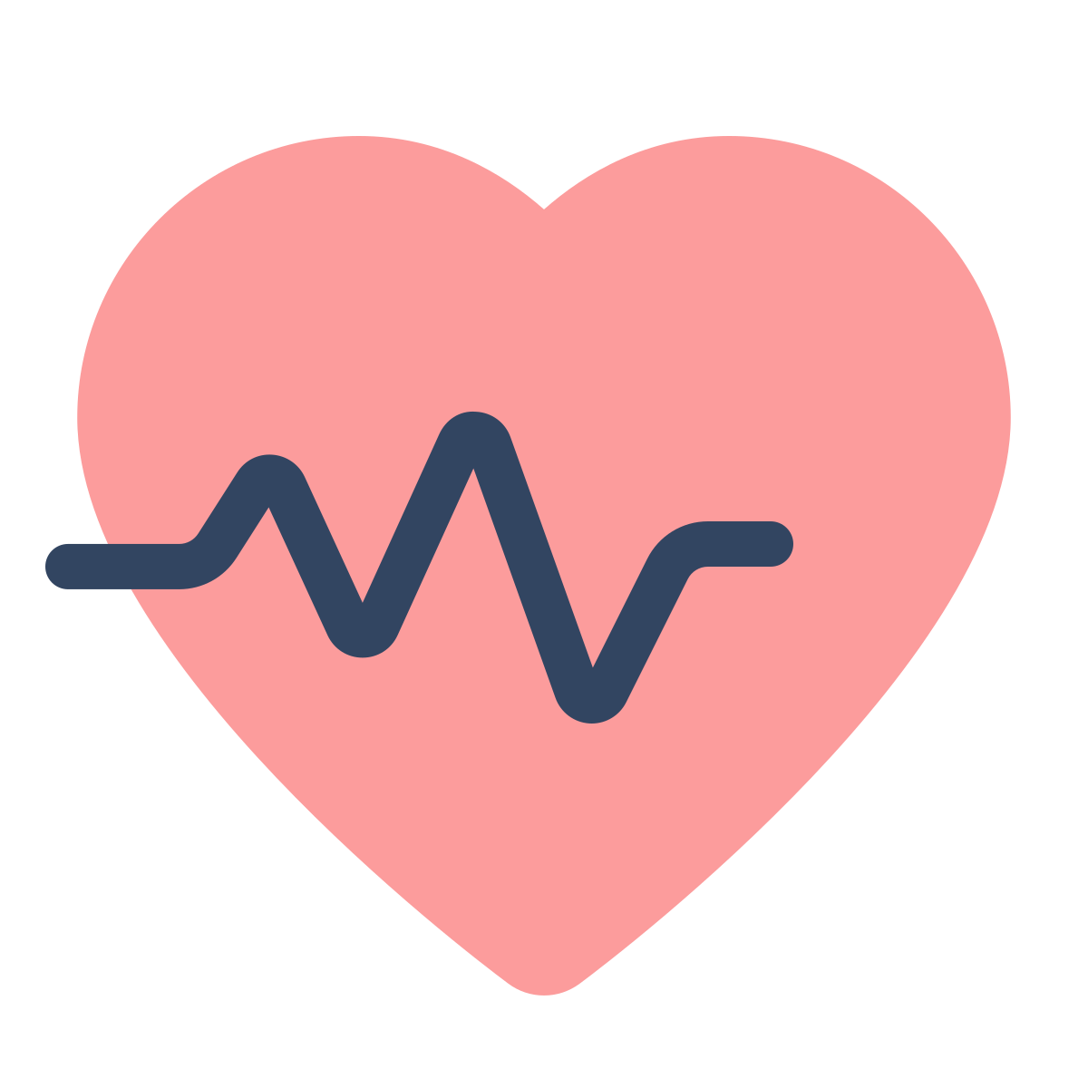 parakeet color style heart with pulse icon