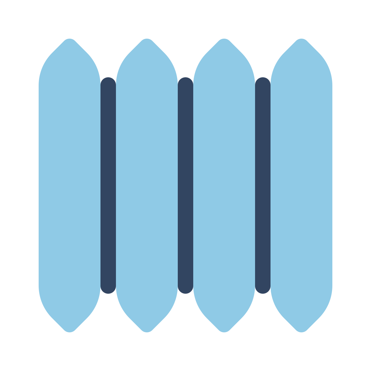 parakeet color style heating radiator icon