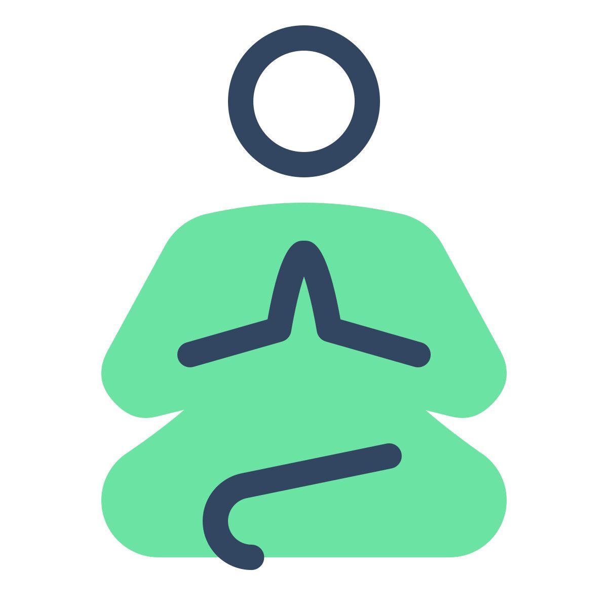 parakeet color style meditación gurú icon
