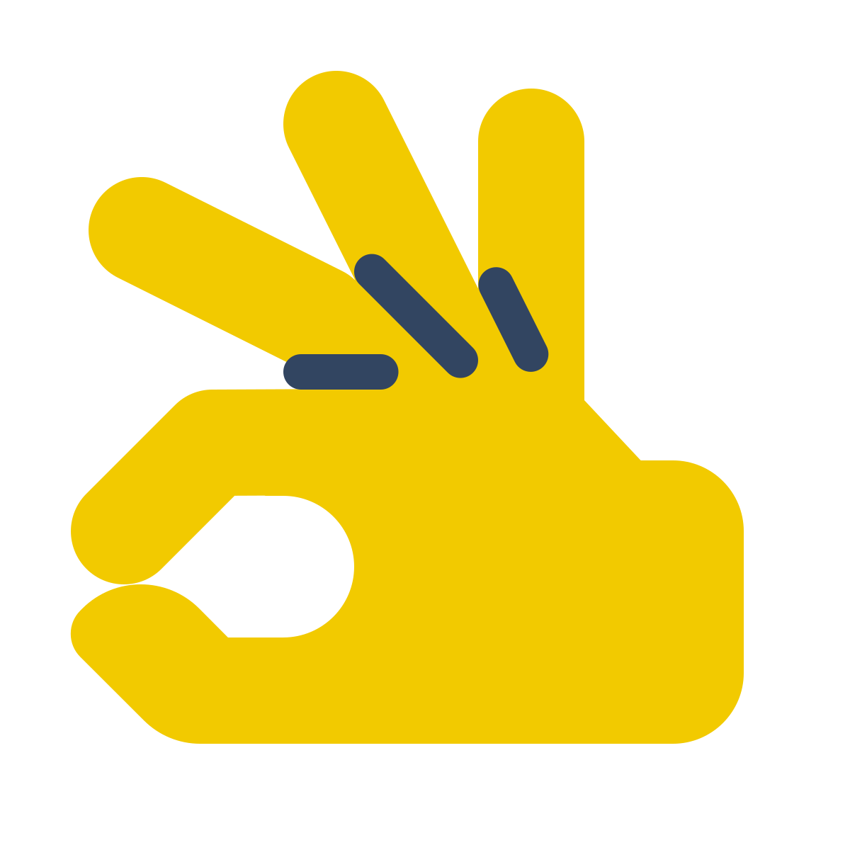 parakeet color style ok hand icon
