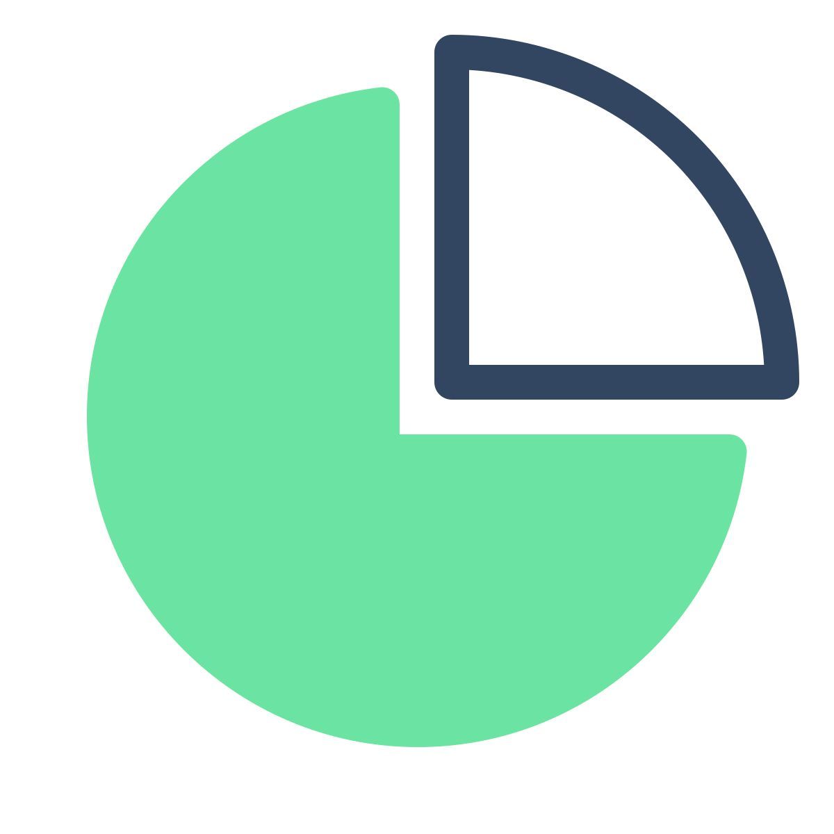 parakeet color style pie chart icon