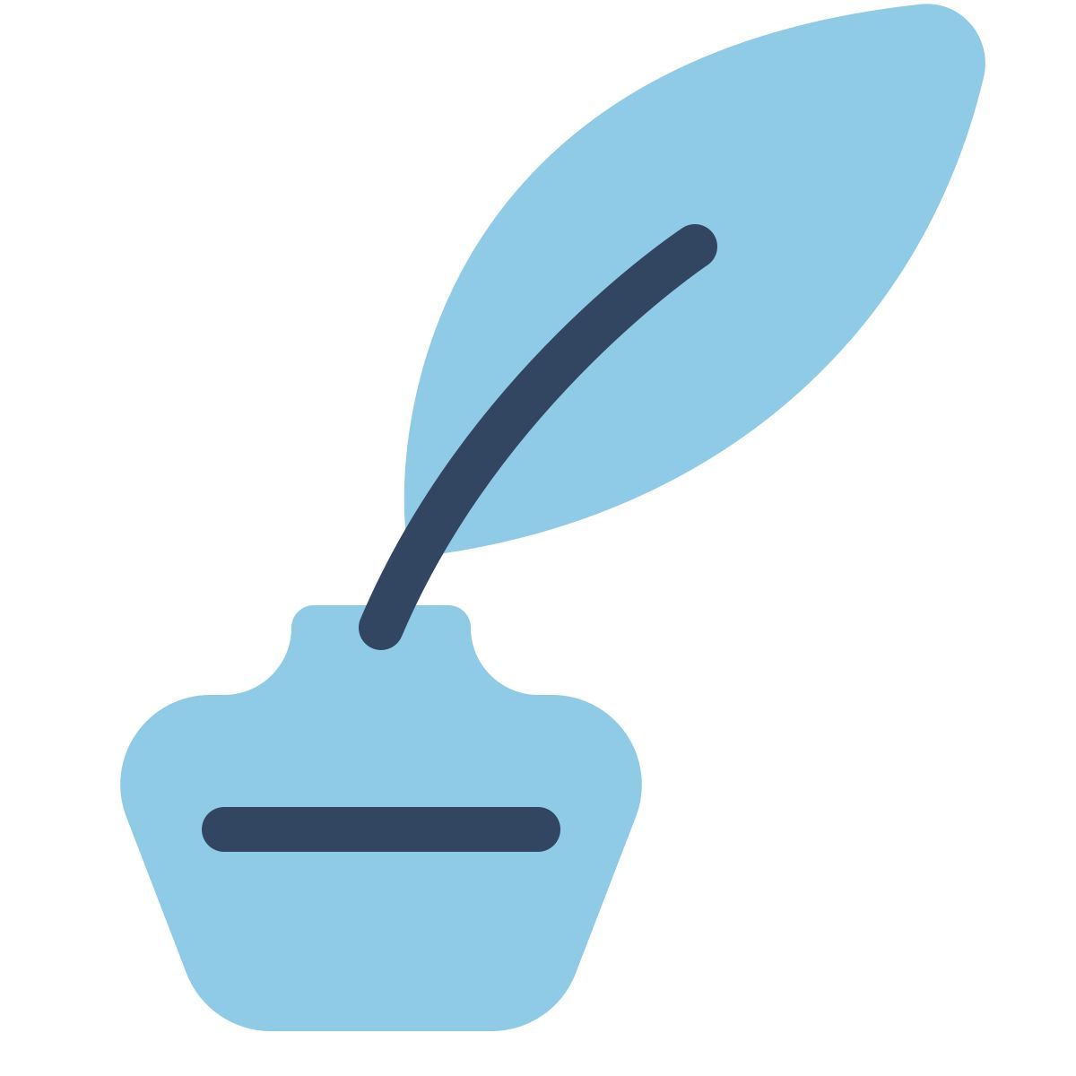 parakeet color style penna con inchiostro icon