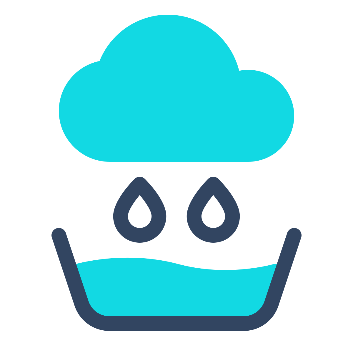 parakeet color style rainwater catchment icon