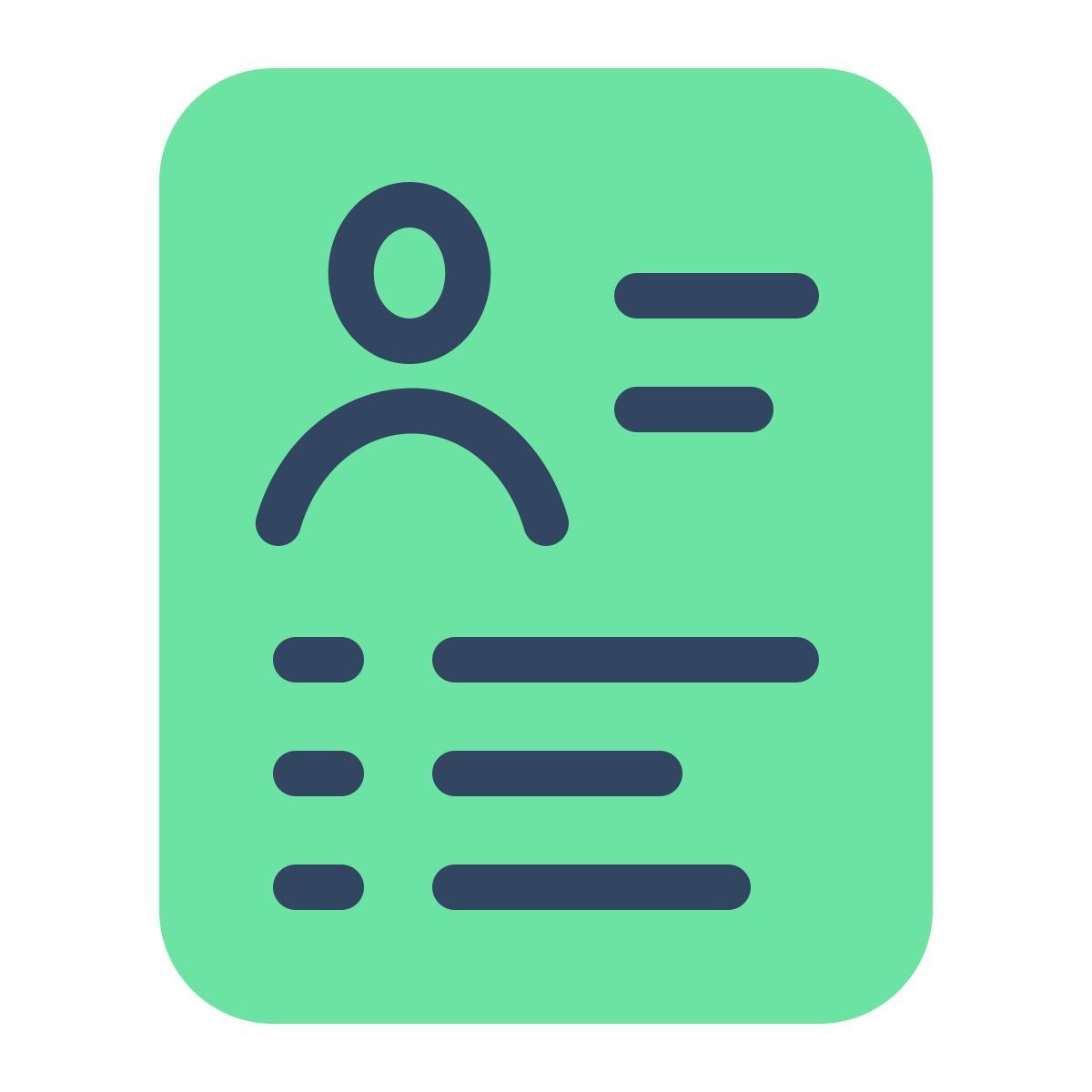 parakeet color style curriculum vitae icon